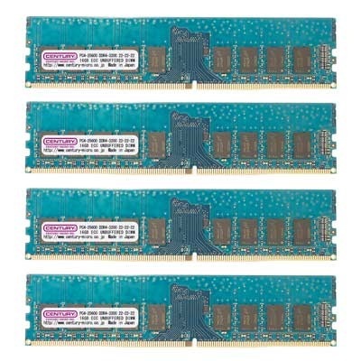 CenturyMicro 64GB(16GBx4) DDR4 3200Mhz(PC4-25600) ECC LongDIMM 288pin 2rank｜CK16GX4-D4UE3200|サプライ/オプ