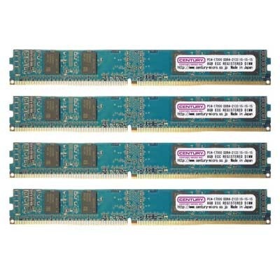 CenturyMicro 32GB(8GBx4) DDR4 2133Mhz(PC4-17000) REG LongDIMM 288pin 1rank VLP｜CK8GX4-D4RE2133VL81|サ