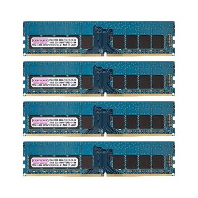CenturyMicro 64GB(16GBx4) DDR4 2133Mhz(PC4-17000) ECC LongDIMM 288pin 2rank｜CK16GX4-D4UE2133|サプライ/オプ