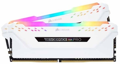 Corsair 16GB(8GBx2) DDR4 3600MHz (PC4-28800) 18-22-22-42  DIMM Unbuffered Vengeance RGB PRO White He