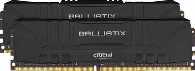 Crucial 32GB(16GBx2) DDR4 2666MHz (PC4-21300) 16-18-18-38 Ballistix Black CL16 Unbuffered DIMM 288pi