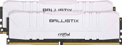 Crucial 32GB(16GBx2) DDR4 3200MHz (PC4-25600) 16-18-18-36 Ballistix White CL16 Unbuffered DIMM 288pi