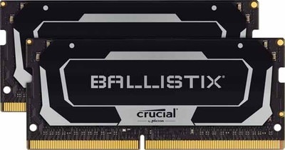Crucial 16GB(8GBx2) DDR4 2666MHz (PC4-21300) 16-18-18-38 Ballistix SODIMM CL16 Unbuffered SODIMM 260