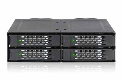 Cremax ICY DOCK ToughArmor 2.5”NVMe U.2 SSDx4台搭載用モバイルラック　5.25”サイズ｜MB699VP-B|サプライ/オプション品|SSD