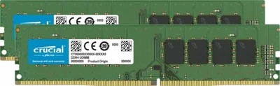Crucial 32GB(16GBx2) 288-pin DIMM  DDR4 2666MHz(PC4-21300) NON-ECC｜CT2K16G4DFS8266|デスクトップ用メモリ(DIMM)|