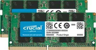 Crucial 16GB(8GBx2) DDR4 3200MHz(PC4-25600) SODIMM 1.2V CL22 Single Ranked x16 NON-ECC｜CT2K8G4SFS632