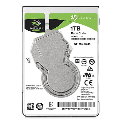 Seagate BarraCuda 容量1TB Serial ATA600 5400rpm 128MB 2.5インチHDD｜ST1000LM048|2.5インチ SATA|HDD（ハードディスク）