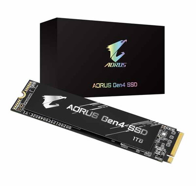 GIGABYTE AORUS Gen 4 SSD 容量1TB M.2(2280) 3D TLC NAND Flash 2.3mm ヒートシンク非搭載｜GP-AG41TB|M.2|SSD