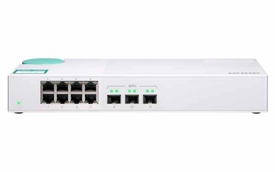 QNAP 3ポート10G SFP+、8ポートギガビットアンマネージドスイッチ｜QSW-308S|ハブ/スイッチングハブ|ネットワーク