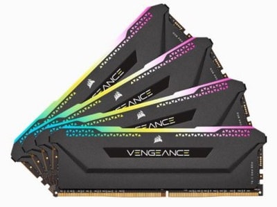 Corsair 32GB(4x8GB) DDR4 3600MHz(PC4-28800) DIMM VENGEANCE RGB PRO SL Black for Intel｜CMH32GX4M4D360