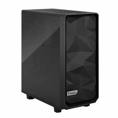 Fractal Design Meshify 2 Compact Black TG Dark Tint 角形メッシュフロントデザインのミドルタワー型PCケース｜FD-C-MES2C-02|ATX|PC