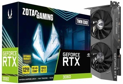 ZOTAC GAMING GeForce RTX 3060 Twin Edge オリジナルクーラー「IceStorm 2.0」装備のグラフィックボード｜ZTRTX3060TWINEDGE-12GBGD