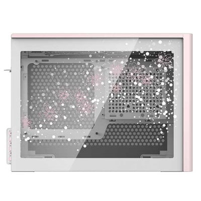 Cooler Master NR200P White Sakura TG side panel 桜デザインとホワイトフレーム 強化ガラスサイドパネル｜MCA-NR200C-TGSP00|サプライ/オプ