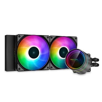 Deepcool CASTLE 240EX A-RGB AIO液体式CPUクーラー CF120A-RGB PWMファンx2 ブラック｜DP-GS-H12W-CSL240EX-AR|CPUクーラー|クー