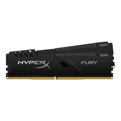 Kingston 32GB(16GBx2) DDR4 3200MHz (PC4-25600) CL16 DIMM (Kit of 2) HyperX FURY ブラック｜HX432C16FB4K2/3