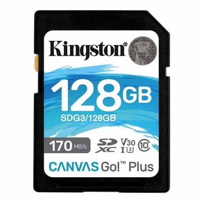 Kingston 128GB SDXC Canvas Go Plus SDメモリカード 170R C10 UHS-I U3 V30｜SDG3/128GB|SDカード | microSDカード|フラッシ