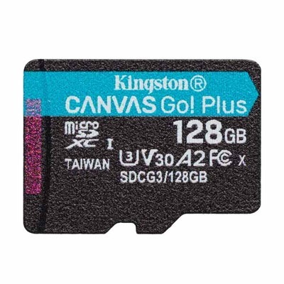 Kingston 128GB Canvas Go Plus microSDXCメモリーカード 170R A2 U3 V30 SDアダプター無し｜SDCG3/128GBSP|SDカード | microS