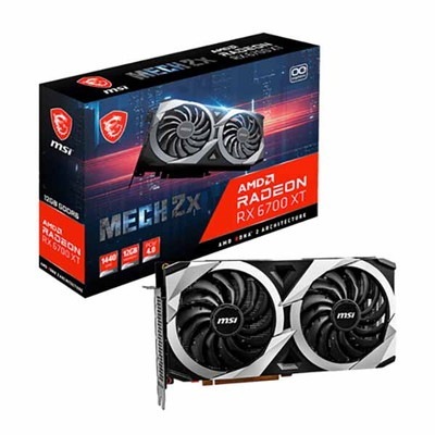 MSI Radeon RX 6700 XT MECH 2X 12G OC デュアルファンクーラー搭載 OCモデルのグラフィックスカード|AMD|ビデオカード