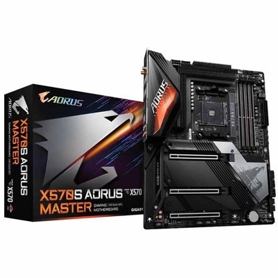 GIGABYTE X570S AORUS MASTER (rev. 1.0) ATXマザーボード（ダイレクト14+2電源フェーズ、Intel WiFi 6E無線LAN、Intel 2.5GbE有線LA