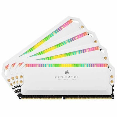 Corsair 64GB(16GBx4) DDR4 3200MHz (PC4-25600) 16-20-20-38 DIMM Unbuffered DOMINATOR PLATINUM RGB ホワイ