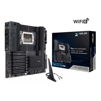 ASUS PRO WS WRX80E-SAGE SE WIFI AMD WRX80チップセット搭載E-ATXマザーボード｜90MB1590-M0UAY0|マザーボード