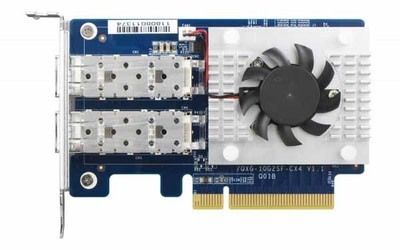 QNAP QXG-10G2SF-CX4 10GbEネットワーク拡張カード|PCI Express|インターフェース/拡張カード