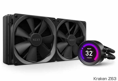 NZXT KRAKEN Z63 水冷システム [ ラジエーターサイズ 143x315x30mm : 140mm・ファン2基 ] 液晶パネル搭載 水冷一体型CPUクーラー｜RL-KRZ63-01|水冷パ