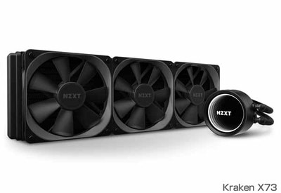 NZXT KRAKEN X73 水冷システム [ ラジエーターサイズ 121x394x27mm : 120mm・ファン3基 ] インフィニティミラーリングLED搭載 RGB LEDコントローラー内蔵 