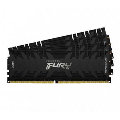 Kingston 128GB(32GBx4) DDR4 3600MHz (PC4-28800) CL18 DIMM URY Renegade ブラック｜KF436C18RBK4/128|デスクトップ用