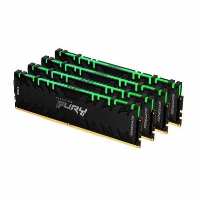 Kingston 64GB(16GBx4) DDR4 3600MHz (PC4-28800) CL16 DIMM Gx8 FURY Renegade RGB｜KF436C16RB1AK4/64|デスク