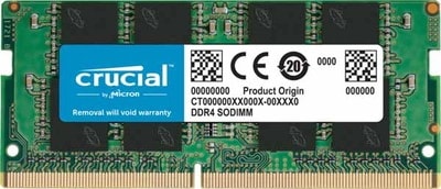 Crucial 8GB(8GBx1) DDR4-2666MHz (PC4-21300) CL19 260pin SODIMM NON-ECC 1.2V Universal Part Numbers｜C