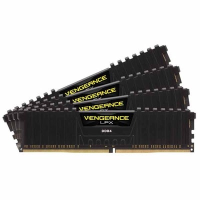 Corsair 64GB(16GBx4) DDR4 4000MHz (PC4-32000) 18-22-22-42 DIMM Unbuffered VENGEANCE LPX ブラック 1.35V｜C