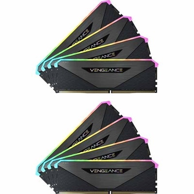 Corsair 256GB(32GBx8) DDR4 3200MHz (PC4-25600) 16-20-20-38 UDIMM VENGEANCE RGB RT ブラック 1.35V for AMD