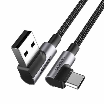 UGREEN USB-C (オス) To USB2.0 A (オス) 3A データケーブル (L字型タイプ) 2m｜20857|USBケーブル|ケーブル/コネクタ/変換・延長アダプタ