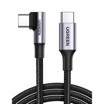 UGREEN USB-C 2.0 (オス) to USB-C 2.0 (オス) 5A データケーブル (L字型タイプ) 2m｜70645|USBケーブル|ケーブル/コネクタ/変換・延長アダプタ