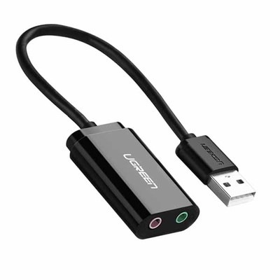 UGREEN USB2.0 3.5mmミニジャック対応オーディオ変換アダプタ― ブラック｜30724|映像・音響系|ケーブル/コネクタ/変換・延長アダプタ