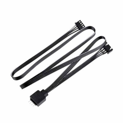 SilverStone CPL01 カスタムRGB 4ピンコネクタおよび産業仕様RGB 4ピンコネクタを備えた4本の延長Yケーブル（SilverStone製RGBコントロールボックス用）｜SST-CP