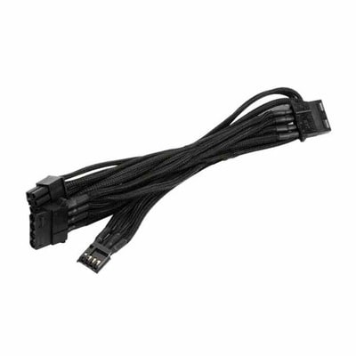 SilverStone PP06B-3PER10F 3x Peripheral-4pin + 1x floppy-4pin コネクタ 電源ケーブル｜SST-PP06B-3PER10F|PC内部パーツ系