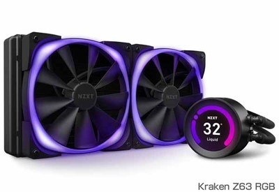 NZXT KRAKEN Z63 水冷一体型CPUクーラー 140mmファン×2 ブラック｜RL-KRZ63-R1|水冷パーツ|クーラー/ヒートシンク/冷却/ファン/水冷
