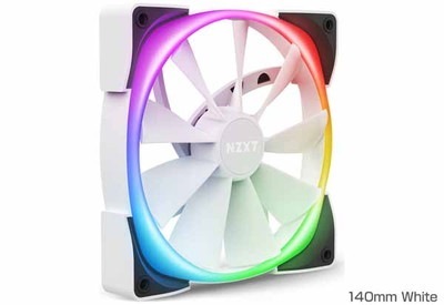 NZXT Aer RGB 2 140mmファン単品モデル マットホワイト｜HF-28140-BW|ケースファン|クーラー/ヒートシンク/冷却/ファン/水冷