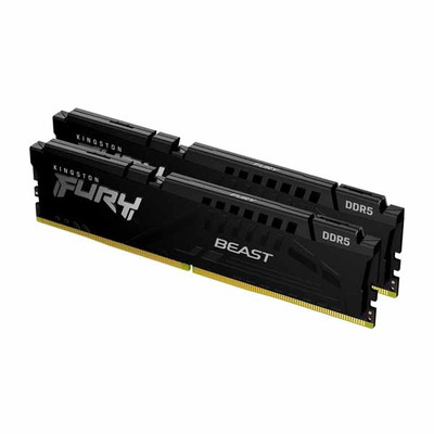 Kingston 32GB(16GBx2) DDR5 4800MHz(PC5-38400) CL38 DIMM FURY Beast Black｜KF548C38BBK2-32|デスクトップ用メモリ(