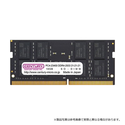 CENTURY MICRO 32GB(16GBx2) DDR4 2933MHz (PC4-23400) 21-21-21-47 SODIMM 260pin 2rank 1.2V｜CB16GX2-SOD