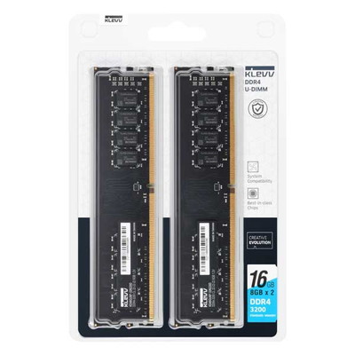 Essencore KLEVV 16GB(8GBx2) DDR4 3200MHz(PC4-25600) UDIMM 22-22-22-51 1.2V｜KD48GU880-32N220D|デスクトップ用