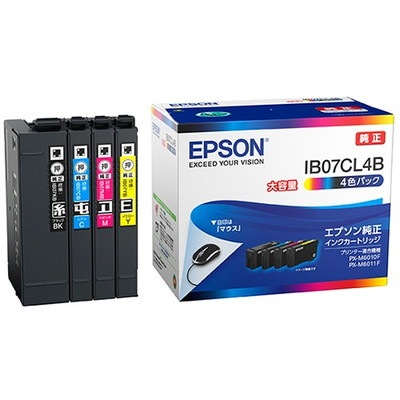 EPSON インクカートリッジ 4色パック 大容量インク PX-M6011F/M6010F用｜IB07CL4B|サプライ/オプション品|プリンタ | スキャナ