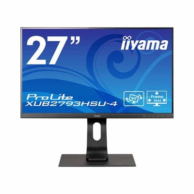iiyama ProLite 27型ワイド液晶ディスプレイ (IPS方式パネル、1920 x 1080/D-SUB、HDMI、DisplayPort/昇降/回転)｜XUB2793HSU-B4|25〜2