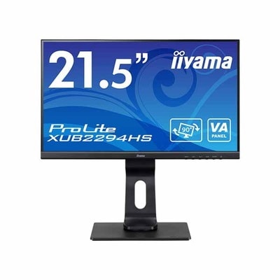 iiyama ProLite 21.5型液晶ディスプレイ (1920 x 1080/D-SUB、HDMI、DisplayPort/ブラック/スピーカ:あり/フルHD/VA/昇降/回転)｜XUB2294