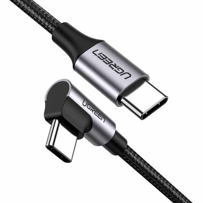 UGREEN USB-C (オス) To USB-C (オス) 3A 急速充電ケーブル (L字型タイプ) 2m｜50125|USBケーブル|ケーブル/コネクタ/変換・延長アダプタ