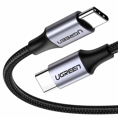 UGREEN USB-C (オス) To USB-C (オス) 3A 急速充電ケーブル ナイロン編み 2m｜50152|USBケーブル|ケーブル/コネクタ/変換・延長アダプタ