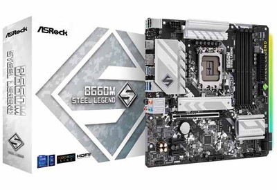 ASRock B660M Steel Legend microATXマザーボード｜B660M Steel Legend|LGA1700(Intel)|マザーボード