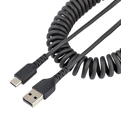 StarTech 高耐久USB-A-USB-Cケーブル 50cm コイル(伸縮)型/アラミド繊維補強｜R2ACC-50C-USB-CABLE|USBケーブル|ケーブル/コネクタ/変換・延長アダプタ